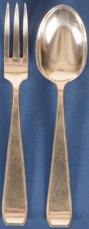 Wolfers Frères model 233 Mona Lisa 12 silver forks and 12 spoons