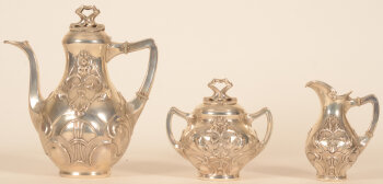 Philippe Wolfers 'Orchids' coffee set
