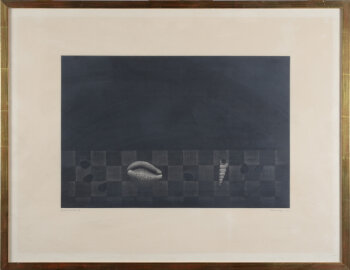 Yozo Hamaguchi a rare mezzotint still life Shells 1960