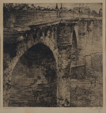 Jules De Bruycker, le Pont Neuf (Paris), 1925, an original etching