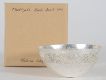 Helena Schepens, Hole Bowl, 2026, the multiple art object in sterling silver